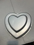 Wilton Lovers Double Tier Heart Cake In One Pan Mold 502-2695 Korea 1981. Fixed Price $18.00.