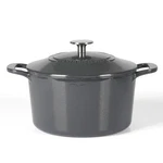 Martha Stewart Gatwick 4 Quart Enamel Cast Iron Dutch Oven - Grey. Fixed Price $59.99.