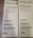 Nib Pampered Chef 12X15 Rectangle Stone 100280 Set Of Two. Fixed Price $63.00.