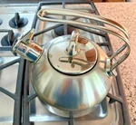 Harmonica Whistle Tea Pot Chantal 18/10 Stainless Steel Kettle 1.8 Qt. Fixed Price $55.95.