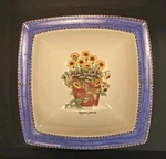Wedgwood Sarah's Garden 7.75" Square Large Sweet Meat Dish. Fixed Price $46.00.