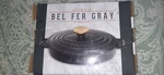 Bel Fer Cast Iron 9 Au Gratin Gray Limited Edition Pan W/ Lid Nib By Dwellsix. Fixed Price $14.75.