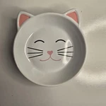 Ceramic Oscar Cat Dish Park Life Designs Pet Bowl White Face Red Heart Nose. Fixed Price $7.99.