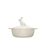 Creative Co-op Stoneware Baker With Finial Rabbit. Fixed Price $29.99.