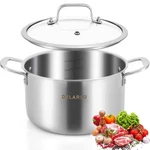 Delarlo Tri-ply Stainless Steel Pot, 5 Quart With Lid, All Sto.... Fixed Price $68.96.
