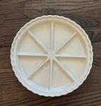 Chantal 11 Ivory 8 Section Pie Baker Divided Scone Baking Dish Pan Ruffled Edge. Fixed Price $24.00.