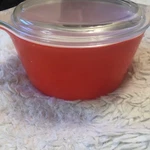 Vintage Pyrex #474 Red 1.5QT Casserole Bowl /dish. Fixed Price $30.00.