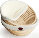 Banneton Basket Set With Liners For Sourdough Proofing And Easy Homemade Bread. Fixed Price $36.99.
