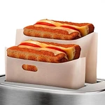 12PCS Non-stick Toaster Reusable 6.7"X7.5" Grilled Bags, Brown. Fixed Price $17.58.