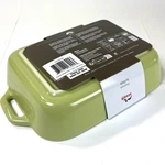 Staub Rectangle Gratin Dish 7.5"X6" Light Green Ceramic Baking Pan New 1.05 Qt. Fixed Price $29.99.