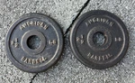 American Barbell 2.5 Lb Standard Weights Vintage Pair. Fixed Price $32.99.