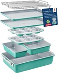 Bakken 8-PIECE Stackable Bakeware Set Ceramic Non-stick Coating, Baking Sheets. Fixed Price $157.99.