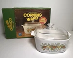 Vtg Corningware Spice Of Life A-5-B 5L Casserole Dish Pyrex Lid & Box. Fixed Price $69.95.