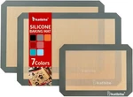 Silicone Baking Mat, Large Set Of 3-2 Half Sheets 11 5/8 X16 1/2. Fixed Price $11.99.