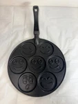 Nordic Ware Smiley Pancake Heavy Cast Aluminum Nonstick 7 Faces. Fixed Price $12.99.
