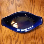 Chantal Blue Oval Ceramic Baking Dishes 2-CUP Two-piece Set Oven Safe. Fixed Price $15.00.