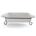 Gibson Elite 2 Piece Rectangle 15.5" Stoneware Bakeware Metal Rack. Fixed Price $46.05.