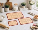 Baking Mats, Non-stick, Reusable Sheets Food Grade Silicone 3PC Cookie. Fixed Price $19.89.