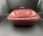 Pampered Chef Cranberry Deep Covered Baker 3 Qt Stoneware Casserole Dish Lid. Fixed Price $32.50.