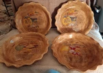 Be Ceramics Pie Set Of 4 9IN Round Fluted Recipe Plates.. Fixed Price $26.00.