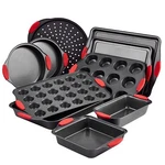 Baking Pan Set 10-PIECE Nonstick Carbon Steel Bakeware With Silicone Handle. Fixed Price $128.77.