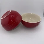 Staub Ceramics Bowl Set, 2 Pc, Cherry Red - En France, New. Fixed Price $45.00.