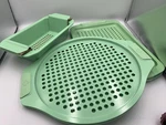 Lime Green Cookware Pizza Pan, Meatloaf/bread Rectangle New Never Used. Fixed Price $44.95.