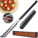 Ouii 26'' Pizza Oven Brush With Stone Scraper 26-INCH, Black Heads. Fixed Price $26.50.