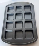 Pampered Chef Non Stick Square Muffin Brownie Pan #1544, Makes 12 Twelve. Fixed Price $24.50.