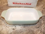 Kitchenaid Vitrified Stoneware 1.5-QT. Rectangular Baker Green. Fixed Price $27.99.