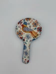 Anthropologie Annevieve Stoneware Spoon Rest Bird Flowers Folklore Ship Free. Fixed Price $28.95.