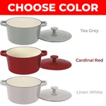 Cuisinart Chef's Classic Enameled Cast Iron Round Covered Casserole 3-QUART New. Fixed Price $64.94.