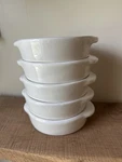 Diversified Ceramics White 6 Hole Escargot Plates Set Of Five. Fixed Price $50.00.