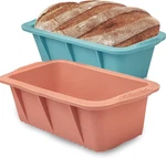 Silicone Bread Loaf 2 Pcs Rectangular Non-stick Baking Mold Pans For Oven. Fixed Price $15.70.