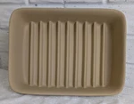 Pampered Chef Small Ridged Baker Bacon Stoneware 5142 Family Heritage 9". Fixed Price $15.88.
