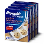Reynolds Kitchens Cookie Baking Sheets, Pre-cut Parchment Paper, 25 Count Per.... Fixed Price $42.30.