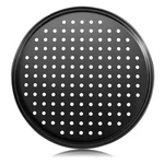Mobzio Pizza Steel Pan For Oven, Crisper With Holes 12 Pcs, Black. Fixed Price $13.29.