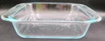 Pyrex 222-S Clear Glass Qt. Square Baking Dish With Blue Tint.. Fixed Price $12.99.
