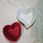 Chantal Heart-shaped Ceramic Ramekin White & Red 7 Oz 1 Cup (set Of 2). Fixed Price $9.99.