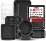 8 Piece Nonstick Bakeware Set Carbon Steel Baking Cookie Sheets Cake. Fixed Price $44.95.