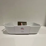 *new* Staub Ceramic Rectangle Gratin, Baking & Roasting Dish 10.5X7.5 White. Fixed Price $55.00.