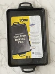 Lodge Seasoned Cast Iron Baking Pan Dual Handles Rectangle 15.5"X10.5" New. Fixed Price $29.99.