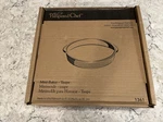 Nib Pampered Chef Mini-baker Taupe #1361 Stoneware Baking Dish Retired Free Ship. Fixed Price $42.00.