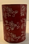 Temptations By Tara Cranberry Floral Lace Hand Painted Utensil Holder (1K). Fixed Price $24.99.