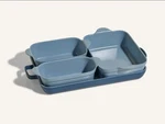 Our Place Ovenware Set 5-PIECE Nonstick, Toxin-free, Ceramic, Stoneware Gray. Fixed Price $115.00.