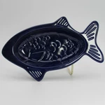 Chantal Fish Baking Dish Cobalt Blue Stoneware 6 Individual Au Gratin 91-FSP21. Fixed Price $16.95.