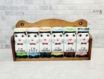 Adorable Vintage Ceramic Chefs Spice Rack Shakers Set Made Japan. Fixed Price $38.00.