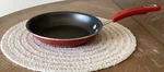 Rachael Ray Porcelain Cookware Nonstick Red Frying Pan 8-1/2 Inch With Handle. Fixed Price $16.99.