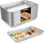 50 Pack Aluminum Pans Half Size 12.7 X 8 7.9 1.2 Inch, Silver Color. Fixed Price $42.29.