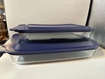Lot Of 2 Pyrex Basics Glass Oblong Baking Dish. Fixed Price $25.00.